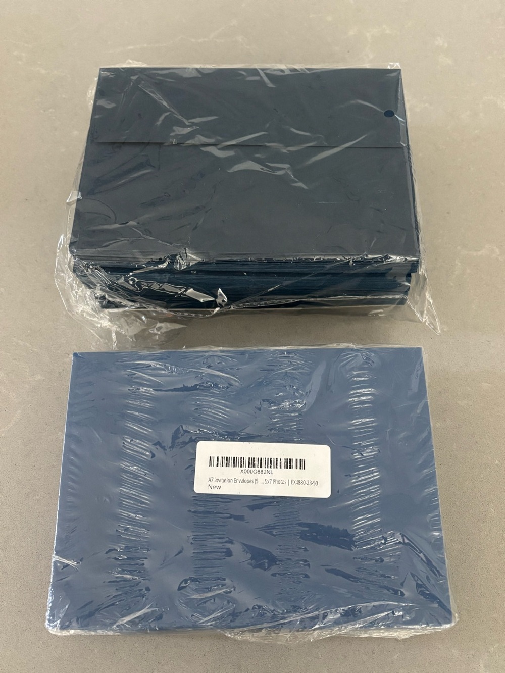 lot of 135 A7 invitation envelopes 50 boardwalk blue LUX + 85 navy Azaza